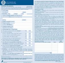 Customs Declaration Form Declaration Custom U S Customs And Border Protection
