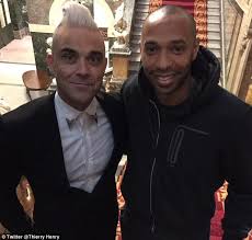 The best gifs are on giphy. Thierry Henry Links Up With Robbie Williams As Arsenal Legend Promises Something Special For Red Nose Day Daily Mail Online