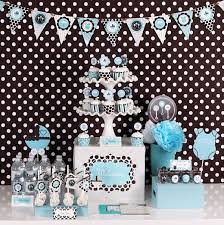 Blue Baby Shower Mod Party Kit Baby Shower Supplies Favor Tags Water Bottle Labels Baby Shower Kit Blue Baby Shower Baby Shower Party Kit