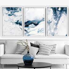 Shop target for ocean wall art you will love at great low prices. Set Of 3 Abstract Ocean Navy Blue White Art Prints Of Etsy Blue Wall Art Blue And White Art Wall Art Pictures