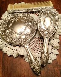 Vintage Vanity Set By Godinger Silverplate Brush Comb And Mirror Antique Vanity Set Antique Vanity Vintage Vanity