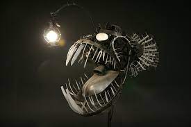 Scary Deep Sea Angler Lamp Combines Recycling And Energy Efficient Lighting