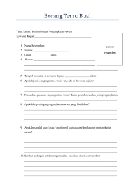 (temu bual dengan guru besar en chin thien choy (contoh)1. Borang Temu Bual Kerja Khusus Http Ramalanpmr Blogspot Com
