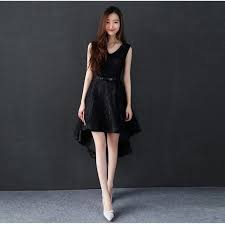 黒ノースリーブリボンベルトパーティードレス 膝丈 結婚式 衣装 reflet パーティードレス ドレス 結婚式 衣装