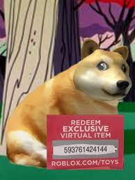 Doge warrior shiba inu puppy roblox others transparent. Hello Entertainment Bloxyawards Bloxys Roblox On Twitter Free Roblox Toy Code To First Taker C O Mr Doge Chungus