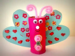 Realiser Un Papillon Avec Rouleau Papier Toilette Papier Toilette Creations De Maternelle Craft