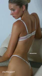 Elsa Hosk Sexy See Through Lingerie - Fappenist