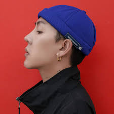 CLAPE Brimless Hat Neuf Urban Style Bord Roulé rétro Travailleur Marin  Casquette Docker Leon Brimless Chapeau été, Bleu