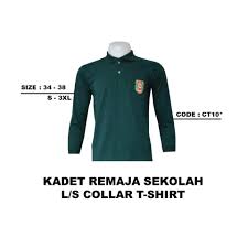 Beret maroon (jenis pure wool ) lencana (jenis „‟ wire cap badge berlatarbelakang hitam ) 2. Kadet Remaja Sekolah Krs Long Sleeve Collar T Shirt Shopee Malaysia