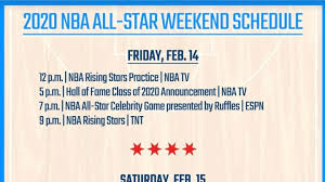 Starting june 23, we'll be. 2020 Nba All Star Weekend Printable Schedule