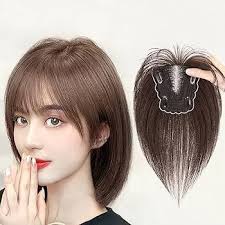Parrucche da Donna Bangs Wig Piece Full Real Human Hair Patch Fluffy  Aumenta Il Volume dei Capelli Fluffy Cover Capelli Grigi Parrucca di  Capelli (Color : 16-(8-10) 22CM-Brown) : Amazon.it: Bellezza