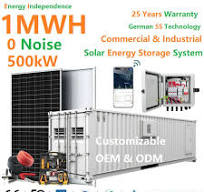 1MWh Energy Storage System With 500kW Solar