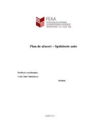 Proiect Plan De Afaceri Spalatorie Auto Economie 318226