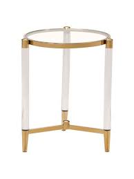 Shop for acrylic end tables in end tables. Clear Acrylic Gold Side Table Modern Furniture Brickell Collection