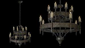 Ganeed rustic french country chandelier,6 lights farmhouse candle iron chandeliers,vintage metal pendant light fixture for kitchen island,dining room,bedroom 4.3 out of 5 stars 464 $99.00 $ 99. Artstation Medieval Candle Chandelier A Pbr Lowpoly Model Game Assets