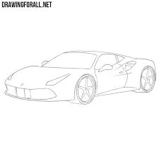 How to draw a car easy step by step beginners 8☞ fanpage facebook drawing for beginners: How To Draw A Ferrari Easy