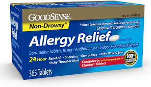 Goodsense Allergy Relief Loratadine Tablets 10 Mg 365 Count Allergy Pills For Allergy Relief Allergy Relief Allergy Medicine Best Otc Allergy Medicine