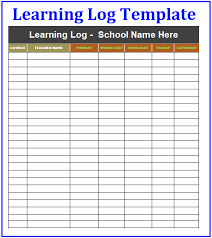 All Learning Log Templates Are Learning Tools Which Record The Student Experiences Or Efforts While Learning And Also Hel Learning Log Templates Learning Tools