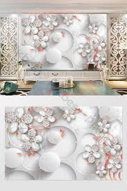Light Luxury Flower Jewelry Tv Background Wall Decors 3d Models Psd Free Download Pikbest Luxury Flowers Jewelry Tv Decor