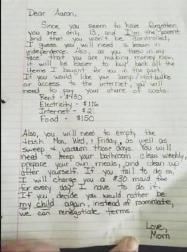 A mom leaves a handwritten note on her &ldquo;disrespectful&rdquo; son's door &mdash; and it's  now going viral 😮😳(Check In First comment👇)