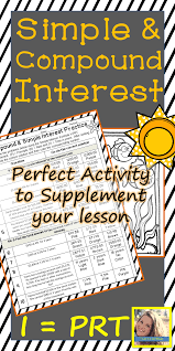 This Simple And Compound Interest Activity For Middle School Math Will Be A Fun Game To Play For 7th Grade S Teaching Blogs Teaching Techniques Simple Interest