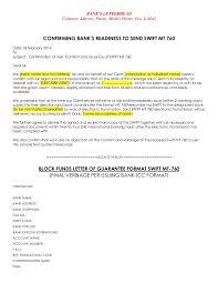 This is usually composed of the business's name, its address, contact details, along with its business logo or corporate design. Bank Letter Of Readiness Text Swift Mt760