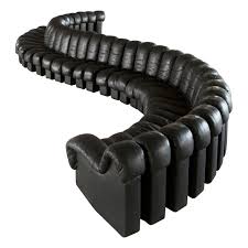 34 Piece De Sede Ds600 Snake Sofa In Original Black Leather 1stdibs Com