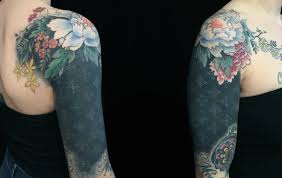 White ink over blackwork tattoos | black white tattoos. White On Black Tattoo Experiments Scene360