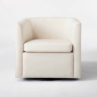 Vernon Upholstered Barrel Swivel Accent Chair