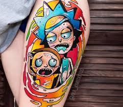 We found for you 15 pictures from the collection of rick and morty coloring tattoo! Rick And Morty Tattoo By Vika Kiwi Post 29377