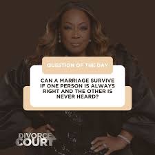 What say you, jury? #QOTD #DivorceCourt #RelationshipGoals