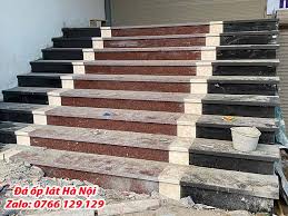 Bậc Tam Cấp đá đỏ Ruby ấn độ Tại Thanh Xuân - Đá ốp Lát Hà Nội