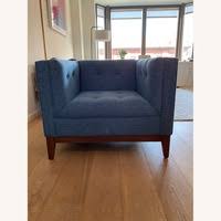 3 piece roma wicker coffee table & chair set. Tov Furniture Gavin Blue Linen Chair Aptdeco