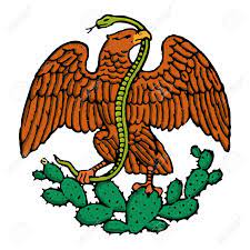 The coat of arms of mexico is based in aztec nevertheless, the crested caracara —a fact not too much known—is also identified as mexico's national bird. Color Eagle And Snake From Mexican Flag Royalty Free Cliparts Vectors And Stock Illustration Image 14299391