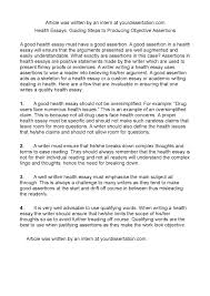 What is appropriate and qualifying words. Calameo Health Essays Guiding Steps To Producing Objective Assertions
