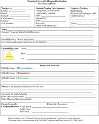 Udl Pre Lesson Planning Template Udl Lesson Plans Lesson Plan Templates Elementary Lesson Plan Template