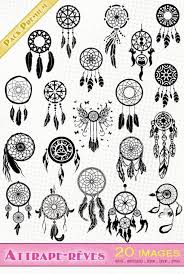 Attrape Reve Dreamcatcher Svg Eps Dxf Png Silhouette Fichier Vectoriel Vector File Cameo Capteurs De Reves Tatouage Dessin De Capteur De Reve Tatouages De Reve