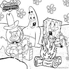 Printable coloring pages of spongebob squarepants. Spongebob Squarepants Coloring Pages Patrick Sandy Coloring4free Coloring4free Com