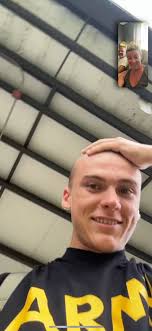 Relief after first call from fort moore army basic training