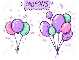 Celebrate special occasions by creating messages with letter balloons! Cute Violet Green And Pink Balloons Set Vector Illustration Royalty Free Cliparts Vectors And Stock Illustration Image 137760577