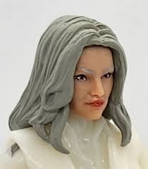 Female Head: "CHRISTINA" LIGHT-TAN (Asian) Skin Tone with 2 (TWO) GRAY Hair  Pieces (LONG AND MEDIUM Length) Deluxe Set