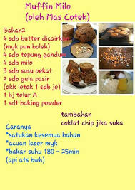 Mufin Milo By Mas Cotek Cake Recipes Asian Desserts Food