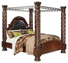 But buying a new mattress can be confusing, especially if you add a california king size bed to your list of possibilities. North Shore King Poster Bed With Canopy B553b4 150 151 162 172 199 Complete Beds Furniture World Superstore