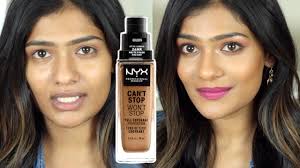 Nyx Can T Stop Won T Stop Foundation Review Demo Weartest On Tan Medium Brown Warm Skintone Youtube