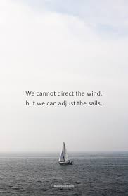 We Cannot Direct The Wind But We Can Adjust The Sails N A