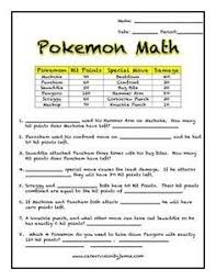 Pokemon Math Back To School Review Activities Games Distance Learning Kids Math Worksheets Math Math Word Problems