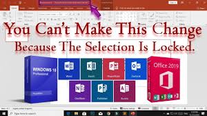 Fix You Can T Make This Change Because The Selection Is Locked Unlicensed Product Office 2019 Youtube