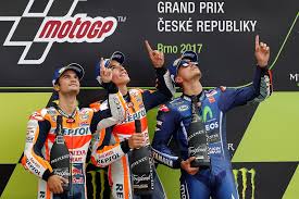 Spaniard vinales was fastest in both sessions, recording 1min 33.072sec in. File Dani Pedrosa Marc Marquez And Maverick Vinales 2017 Brno Jpg Wikipedia