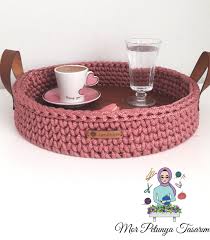 Orgu Tepsi Crochet Handmade Kinitting Croche