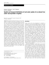 Pdf Spatial And Temporal Distribution Of Root Water Uptake